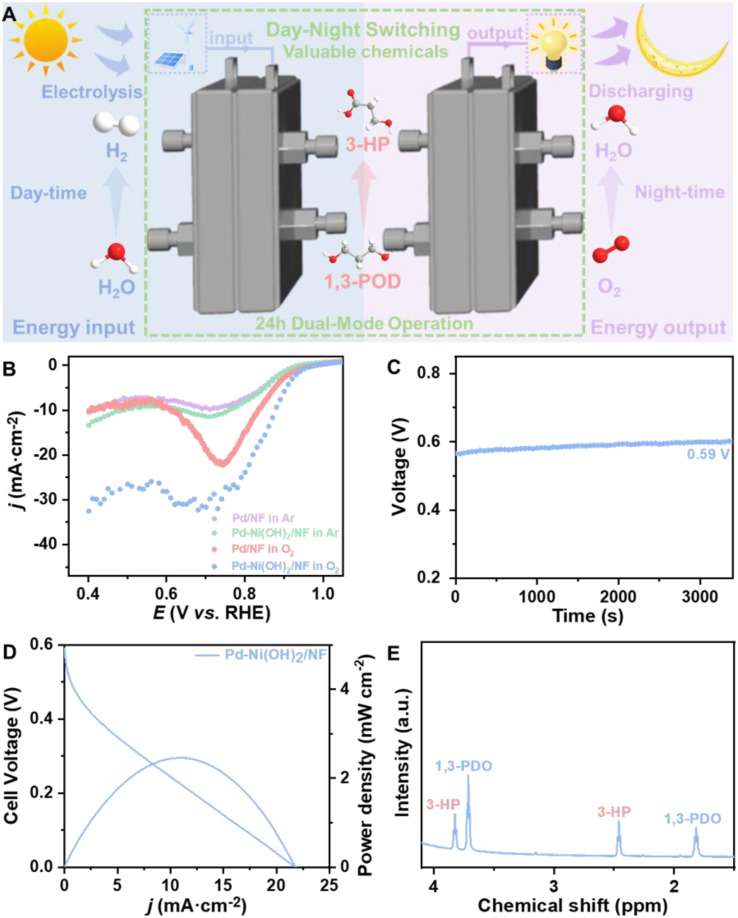 ORR/OER/HER result: The image shows scheme of an integrated system that converts 1,3-PDO into high-value 3-HP, producing H 2 simultaneously during