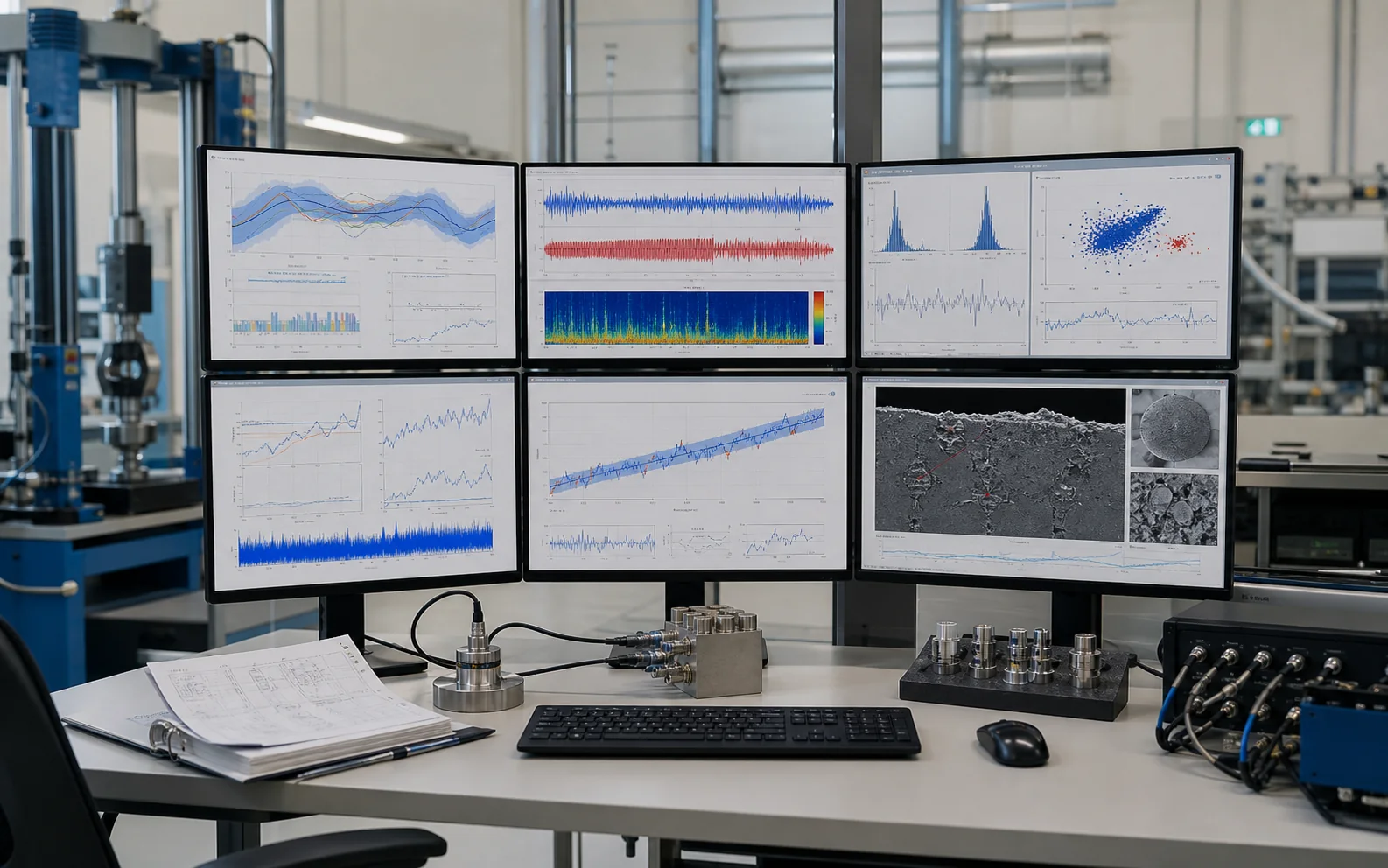 TESTDOG illustrative Data Analysis laboratory and engineering equipment scene