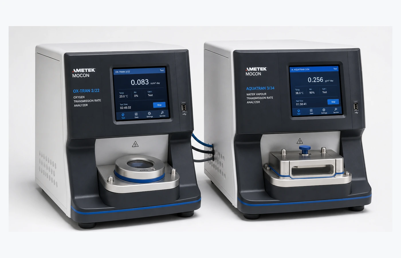 Representative Gas, Oxygen and Water-Vapour Permeability equipment selected for the TESTDOG service catalogue