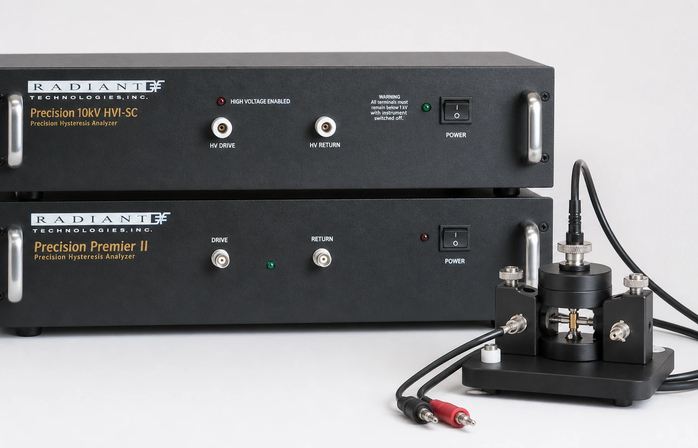 Representative ferroelectric analyser and probe fixture