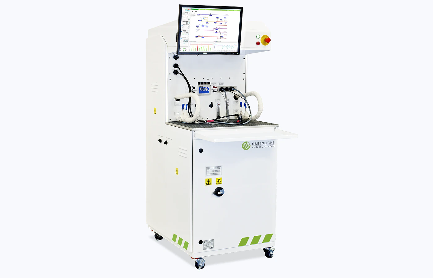 Representative PEM water electrolyser performance test station